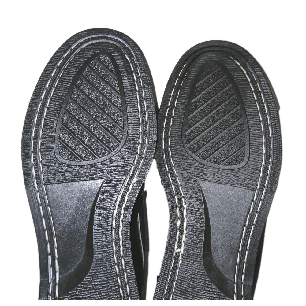 Minnetonka Unisex Camp Moccasins W 9.5 M 8 Black Leather Western Loafer Country - Picture 16 of 16